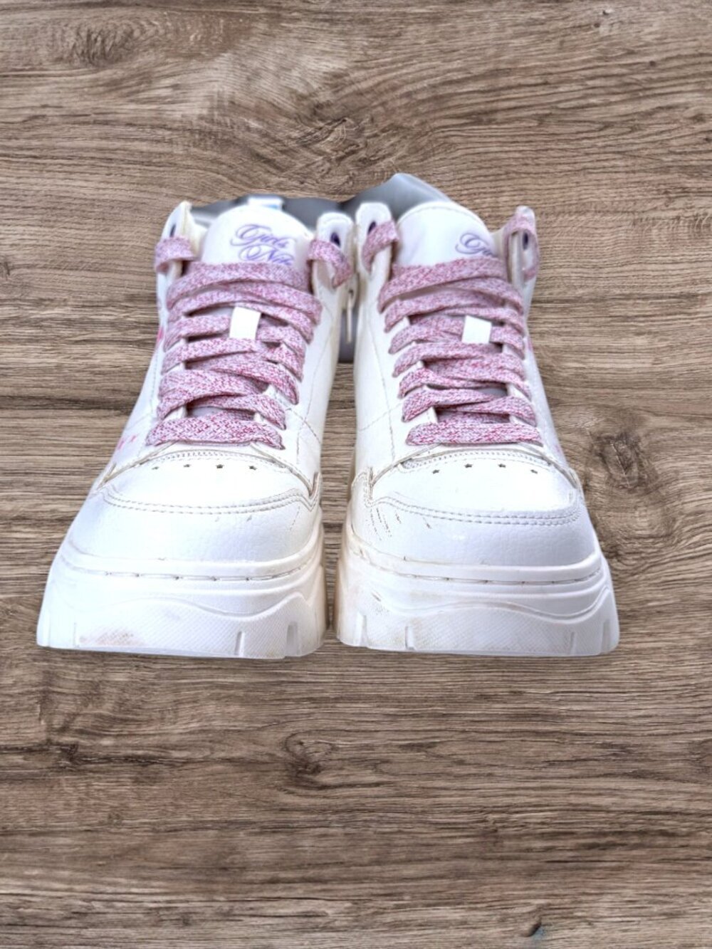 Zara Girls Bratz Platform High Top Sneakers White Pink Chunky Boots EU 36 US 4 - Picture 7 of 11